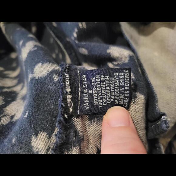 Vanilla Star small blue grey & white snap button down shirt - Picture 4 of 5